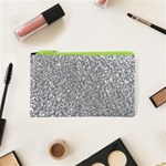 Silver Glitter Texture, Light Creative Background Cosmetic Bag (XS)