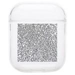 Silver Glitter Texture, Light Creative Background Soft TPU AirPods 1/2 Case