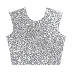 Silver Glitter Texture, Light Creative Background Cotton Crop Top from ArtsNow.com Front