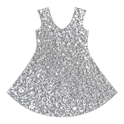 Silver Glitter Texture, Light Creative Background Short Sleeve V Front