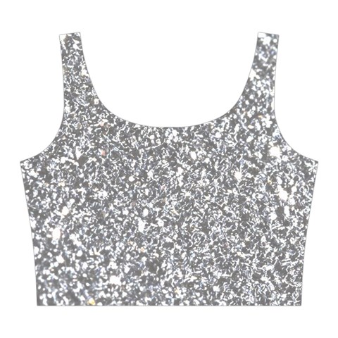 Silver Glitter Texture, Light Creative Background Midi Sleeveless Dress from ArtsNow.com Top Front