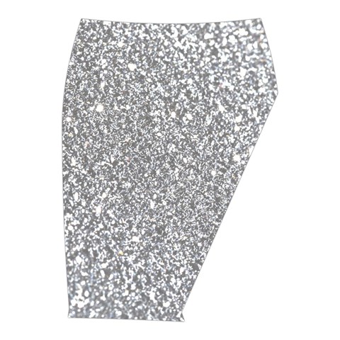 Silver Glitter Texture, Light Creative Background Midi Wrap Pencil Skirt from ArtsNow.com  Front Right 