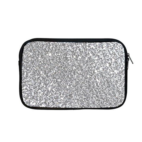 Silver Glitter Texture, Light Creative Background Apple MacBook Pro 13  Zipper Case from ArtsNow.com Front