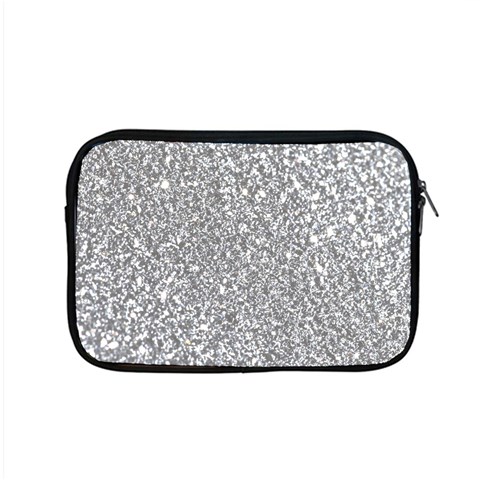 Silver Glitter Texture, Light Creative Background Apple MacBook Pro 15  Zipper Case from ArtsNow.com Front