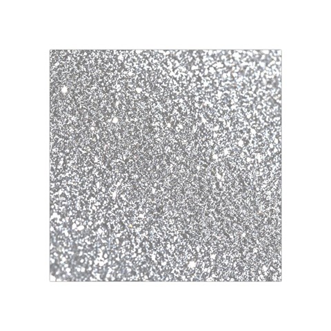 Silver Glitter Texture, Light Creative Background Square Tapestry (Small) from ArtsNow.com Front