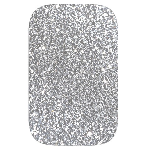 Silver Glitter Texture, Light Creative Background Waist Pouch (Small) from ArtsNow.com Front