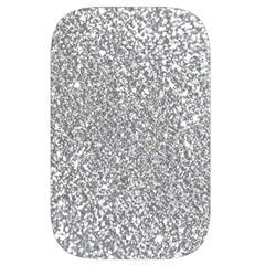 Silver Glitter Texture, Light Creative Background Waist Pouch (Small) from ArtsNow.com Front