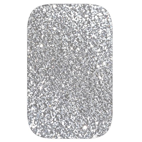 Silver Glitter Texture, Light Creative Background Waist Pouch (Small) from ArtsNow.com Back