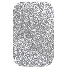 Silver Glitter Texture, Light Creative Background Waist Pouch (Small) from ArtsNow.com Back