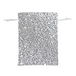 Silver Glitter Texture, Light Creative Background Lightweight Drawstring Pouch (S)