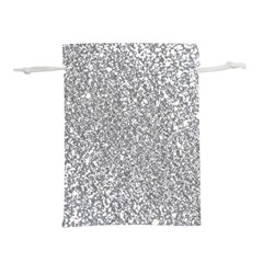 Silver Glitter Texture, Light Creative Background Lightweight Drawstring Pouch (M) from ArtsNow.com Front