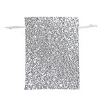 Silver Glitter Texture, Light Creative Background Lightweight Drawstring Pouch (L)