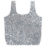 Silver Glitter Texture, Light Creative Background Full Print Recycle Bag (XXL)