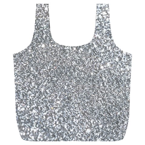 Silver Glitter Texture, Light Creative Background Full Print Recycle Bag (XXL) from ArtsNow.com Back