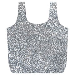 Silver Glitter Texture, Light Creative Background Full Print Recycle Bag (XXXL) from ArtsNow.com Back