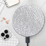 Silver Glitter Texture, Light Creative Background Wireless Fast Charger(White)