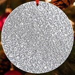 Silver Glitter Texture, Light Creative Background UV Print Acrylic Ornament Round