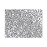 Silver Glitter Texture, Light Creative Background Premium Plush Fleece Blanket (Mini)