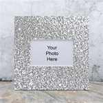 Silver Glitter Texture, Light Creative Background White Box Photo Frame 4  x 6 