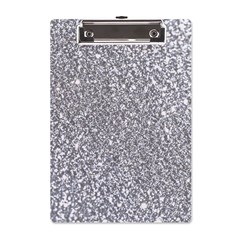 Silver Glitter Texture, Light Creative Background A5 Acrylic Clipboard from ArtsNow.com Front