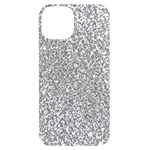 Silver Glitter Texture, Light Creative Background iPhone 14 Black UV Print Case