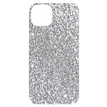 Silver Glitter Texture, Light Creative Background iPhone 14 Plus Black UV Print Case