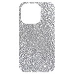 Silver Glitter Texture, Light Creative Background iPhone 14 Pro Black UV Print Case