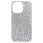 Silver Glitter Texture, Light Creative Background iPhone 14 Pro Max Black UV Print Case