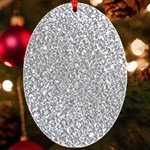 Silver Glitter Texture, Light Creative Background UV Print Acrylic Ornament Oval