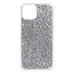 Silver Glitter Texture, Light Creative Background iPhone 14 TPU UV Print Case