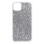 Silver Glitter Texture, Light Creative Background iPhone 14 Plus TPU UV Print Case