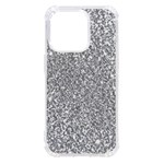 Silver Glitter Texture, Light Creative Background iPhone 14 Pro TPU UV Print Case