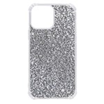 Silver Glitter Texture, Light Creative Background iPhone 13 Pro Max TPU UV Print Case