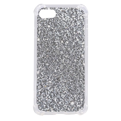 Silver Glitter Texture, Light Creative Background iPhone SE from ArtsNow.com Front