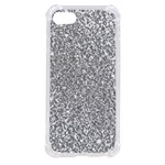 Silver Glitter Texture, Light Creative Background iPhone SE