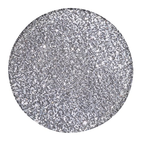 Silver Glitter Texture, Light Creative Background Round Glass Fridge Magnet (4 pack) from ArtsNow.com Front