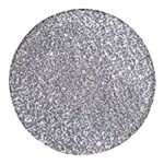 Silver Glitter Texture, Light Creative Background Round Glass Fridge Magnet (4 pack)