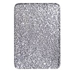 Silver Glitter Texture, Light Creative Background Rectangular Glass Fridge Magnet (4 pack)