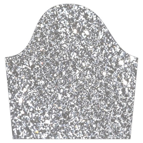 Silver Glitter Texture, Light Creative Background Trumpet Sleeve Cropped Top from ArtsNow.com Sleeve Left