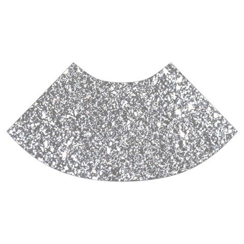 Silver Glitter Texture, Light Creative Background Trumpet Sleeve Cropped Top from ArtsNow.com Cuff Right