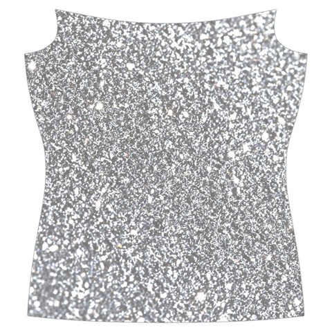 Silver Glitter Texture, Light Creative Background Women s Cut Out Long Sleeve T Front