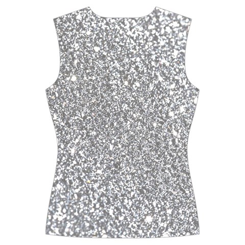 Silver Glitter Texture, Light Creative Background Women s Cut Out Long Sleeve T Back