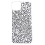 Silver Glitter Texture, Light Creative Background iPhone 15 TPU UV Print Case