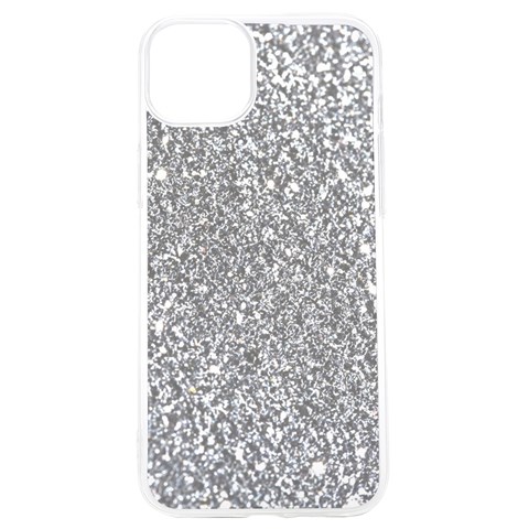 Silver Glitter Texture, Light Creative Background iPhone 15 Pro TPU UV Print Case from ArtsNow.com Front