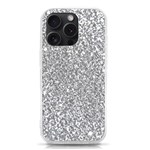 Silver Glitter Texture, Light Creative Background iPhone 15 Pro TPU UV Print Case