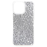 Silver Glitter Texture, Light Creative Background iPhone 15 Pro Max TPU UV Print Case