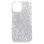 Silver Glitter Texture, Light Creative Background iPhone 15 Black UV Print PC Hardshell Case