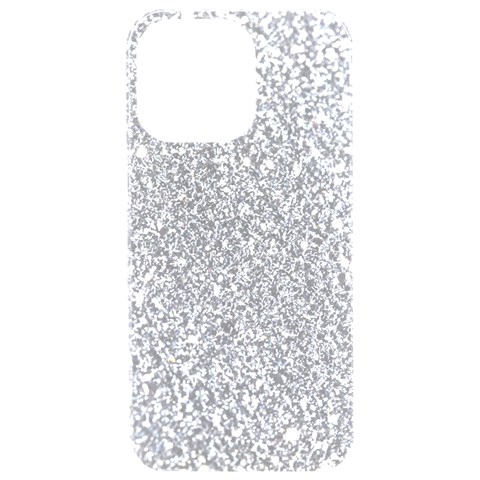 Silver Glitter Texture, Light Creative Background iPhone 15 Pro Max Black UV Print PC Hardshell Case from ArtsNow.com Front