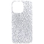 Silver Glitter Texture, Light Creative Background iPhone 15 Pro Max Black UV Print PC Hardshell Case