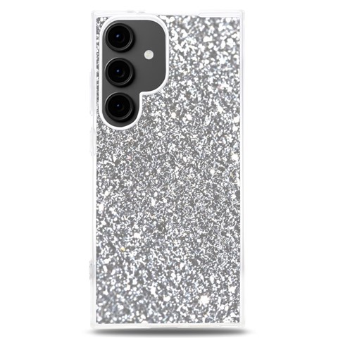 Silver Glitter Texture, Light Creative Background Samsung Galaxy S24 Plus 6.7 Inch TPU UV Case from ArtsNow.com Front